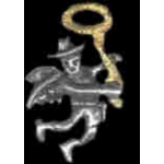 COWBOY COWGIRL GUARDIAN ANGEL PIN DX